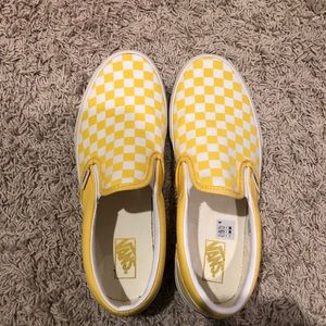 Yellow checker board vans
